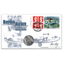 1999 Berlin Airlift 50th Coin Cover - Signed by Sqn. Ldr. Paul Day AFC