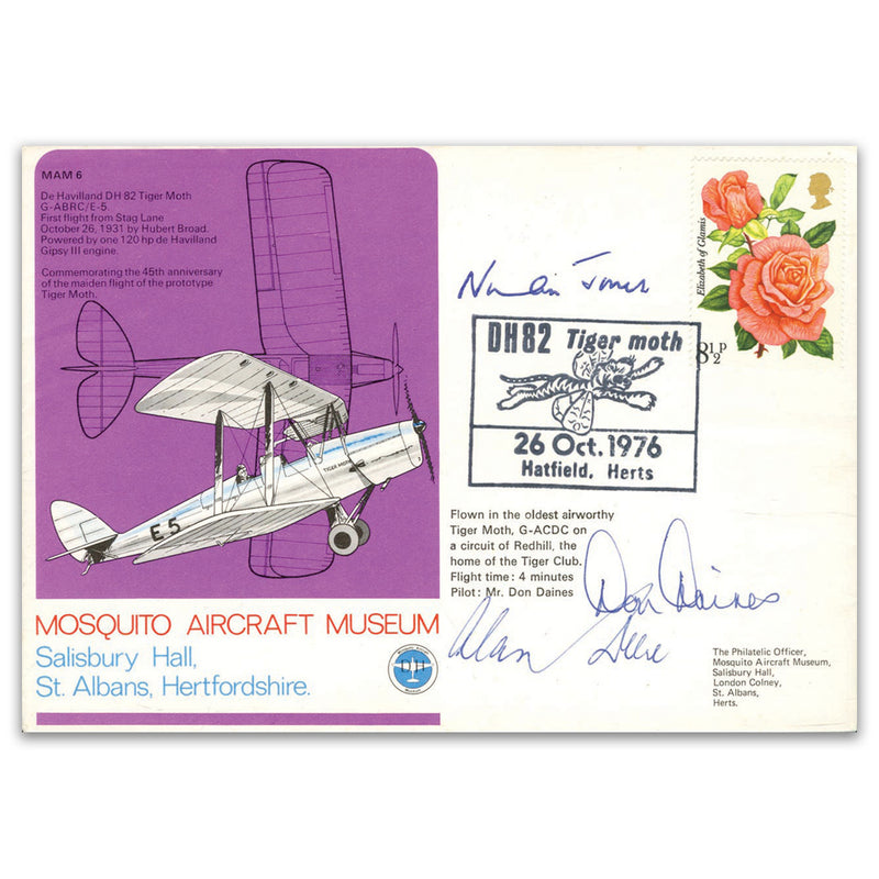 1976 Mosquito Air Museum - Signed A Deere &  N Jones