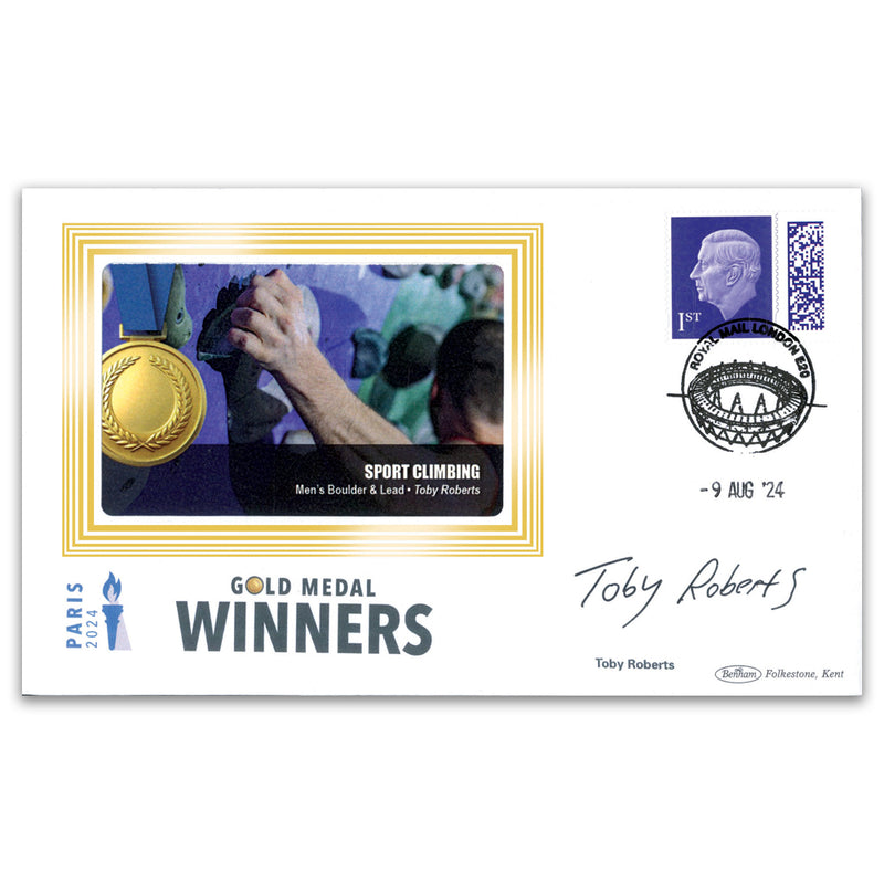 2024 Gold Medal Winners - Sport Climbing - Men's Boulder & Lead Signed Toby Roberts