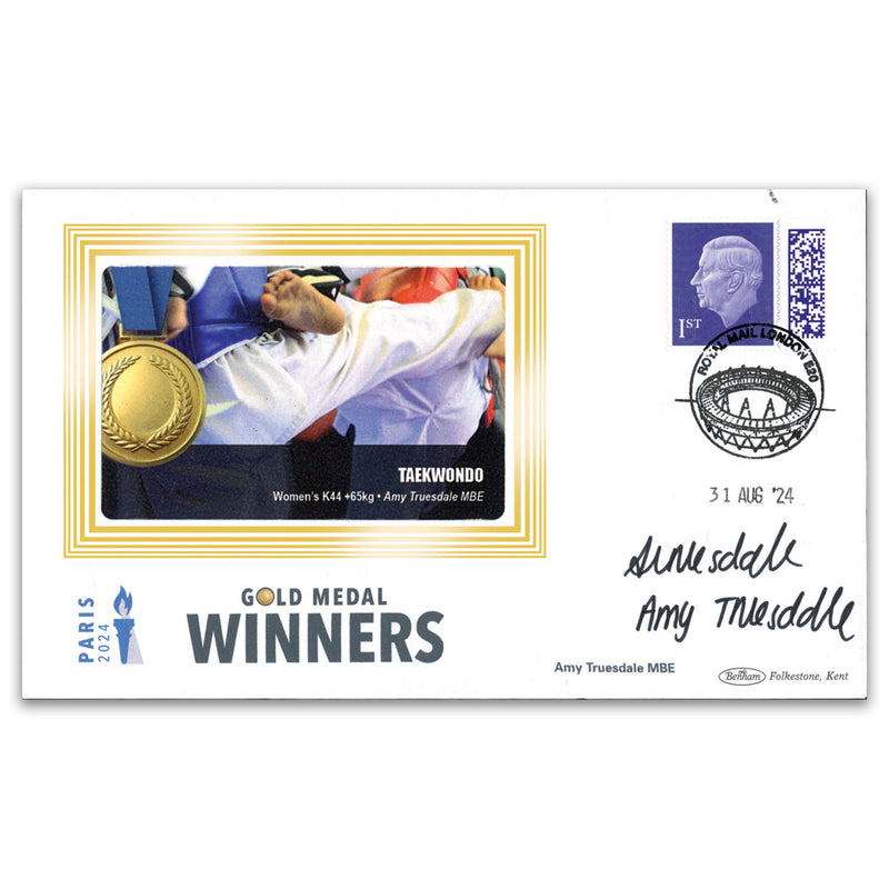 2024 Gold Medal Winners - Taekwondo - Women's K44 +65kg Signed Amy Truesdale MBE