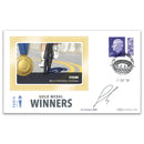 2024 Gold Medal Winners - Cycling - Men's C1-3 Road Race Signed Fin Graham MBE_COL32357