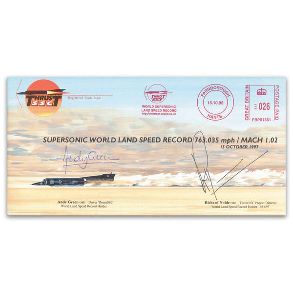 1998 Land Speed Record - Signed Andy Green & Richard Noble