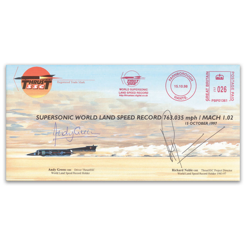 1998 Land Speed Record - Signed Andy Green & Richard Noble