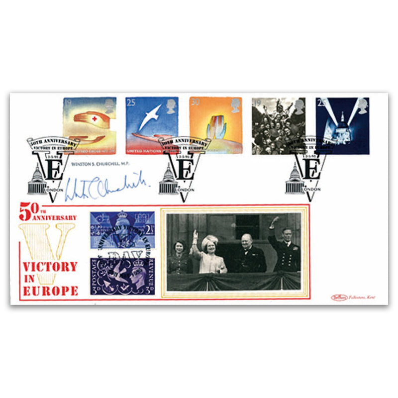 1995 VE-Day - Signed Winston S Churchill MP