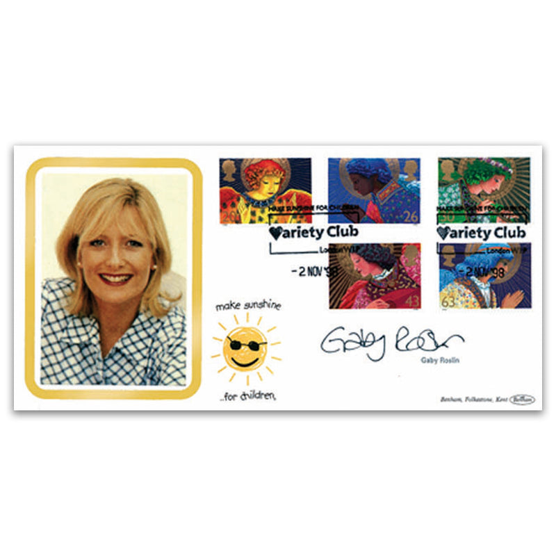 1998 Christmas, Variety Club - Signed Gaby Roslin