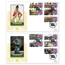 2014 350th Anniversary Royal Marines Commemorative Sheet Special Gold Pair