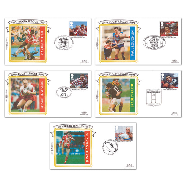 1995 Rugby League Centenary - Set of 5 Alternate Silks