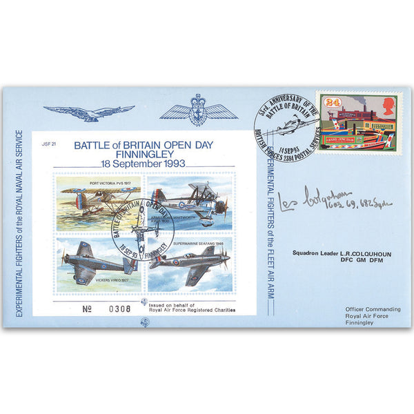 1993 Battle of Britain Open Day RAF Finningley - Signed by L Colquhoun DFC
