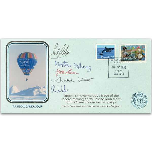 1989 North Pole Balloon Flight - Signed Morten Soborg and Others