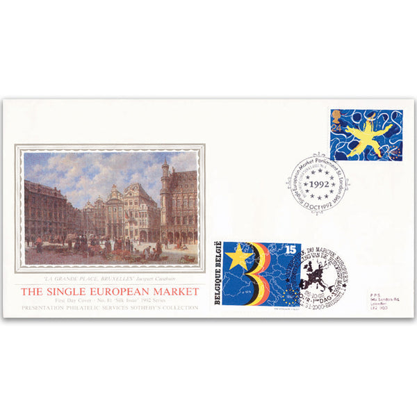 1992 Single European Market Sotheby's Cover - Doubled Brussels