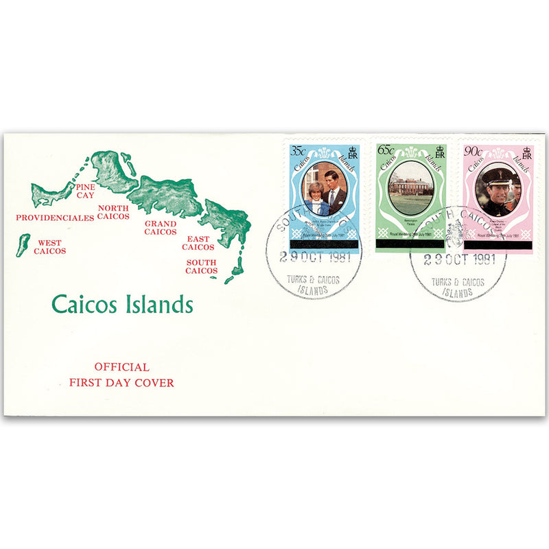 1981 Caicos Islands - Royal Wedding Official