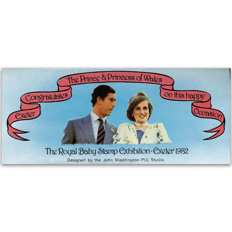 1982 Exeter Royal Baby Stamp Exhibition Souvenir Sheet