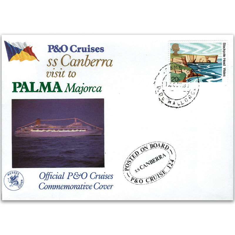 1981 P & O Official Cover - Canberra to Palma