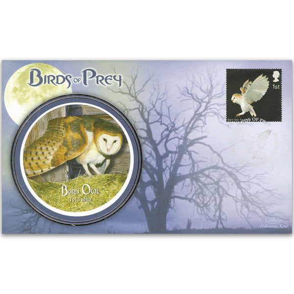 2003 Birds of Prey: Barn Owl - Sandy, Bedfordshire handstamp