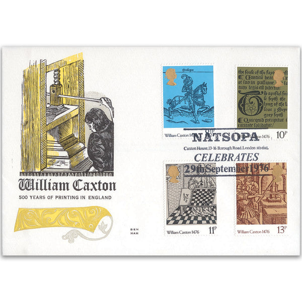 1976 William Caxton Benham Engraved Cover