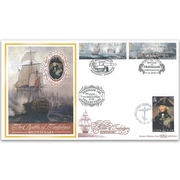 2005 Battle of Trafalgar 200th Benham 100 Cover