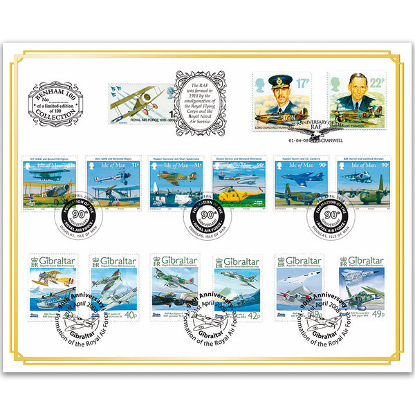 2008 RAF 90th Anniversary Benham 100 Cover