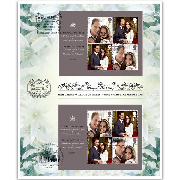 2011 Royal Wedding Card Benham 100 Cover