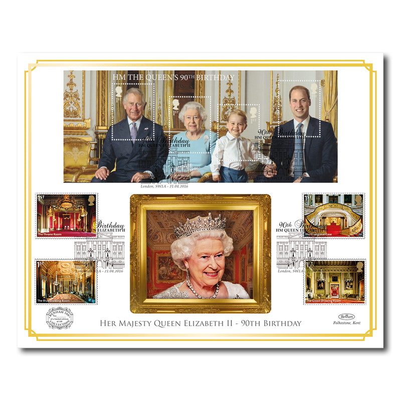 2016 Queen's 90th Bday M/S Benham 100 Cover