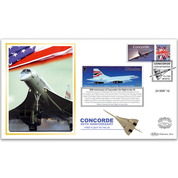 2016 40th Anniversary of Concorde's First Flight to the US Benham 100 Cover