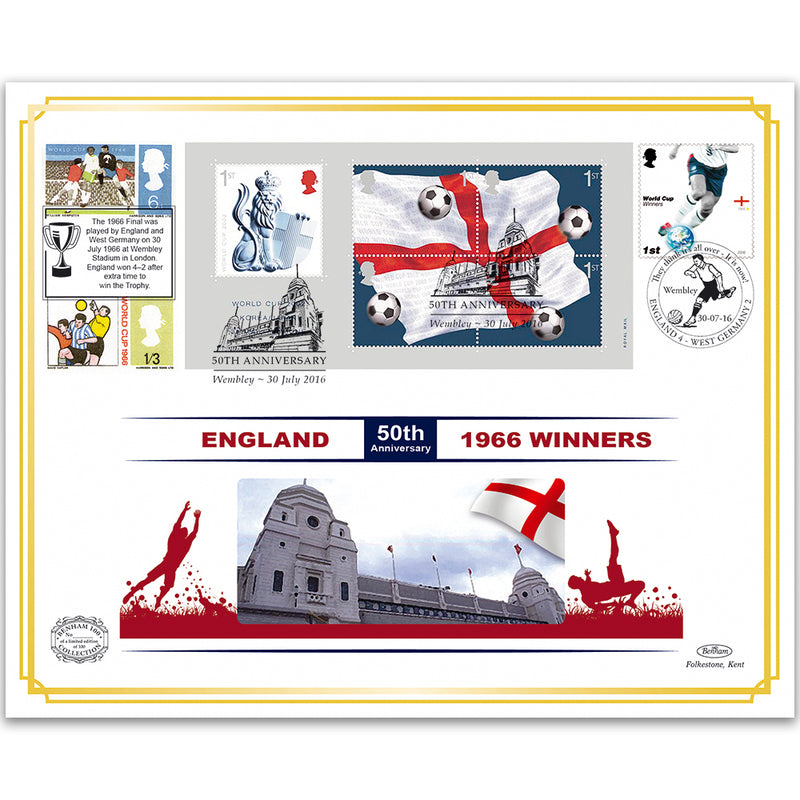 2016 World Cup 1966 Winners Benham 100 Cover