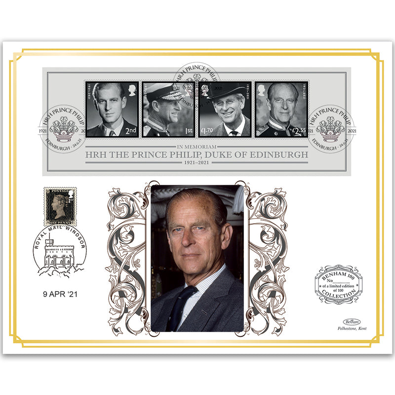 2021 HRH The Prince Philip, Duke of Edinburgh Benham 100s Cover