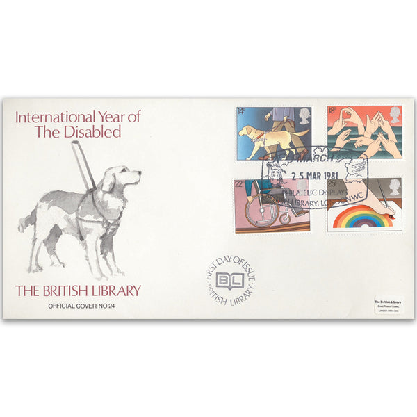 1981 Year of the Disabled British Library Cover - London WC