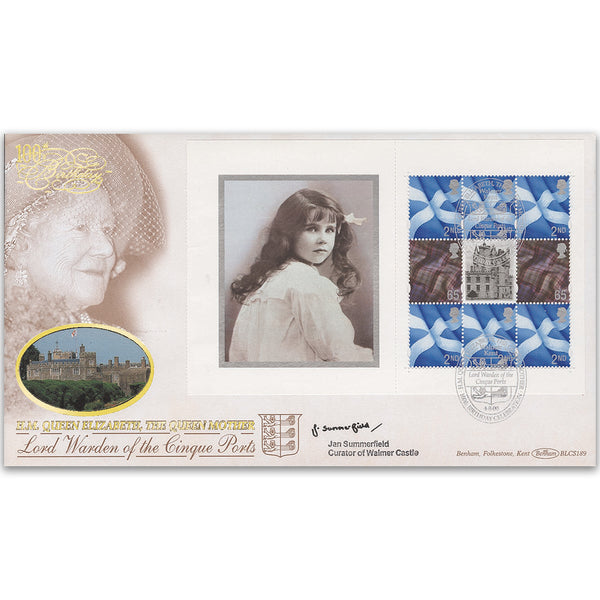 2000 Queen Mother's 100th Birthday PSB BLCS - Scottish Pane - Signed by Jan Summerfield