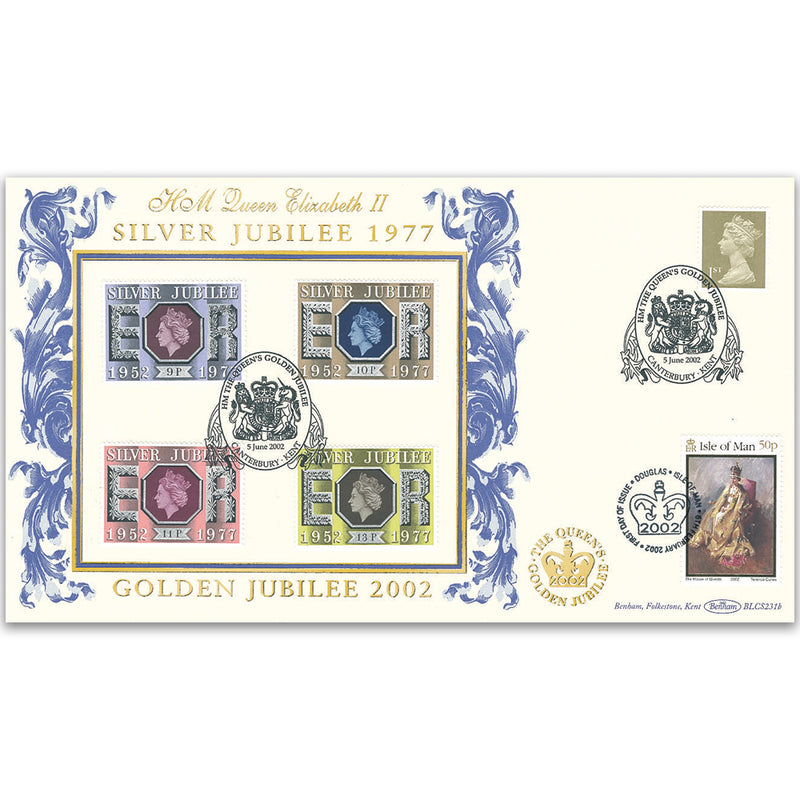 2002 Golden Jubilee (Silver Jubilee Issues) BLCS 2500 - Doubled Isle of Man
