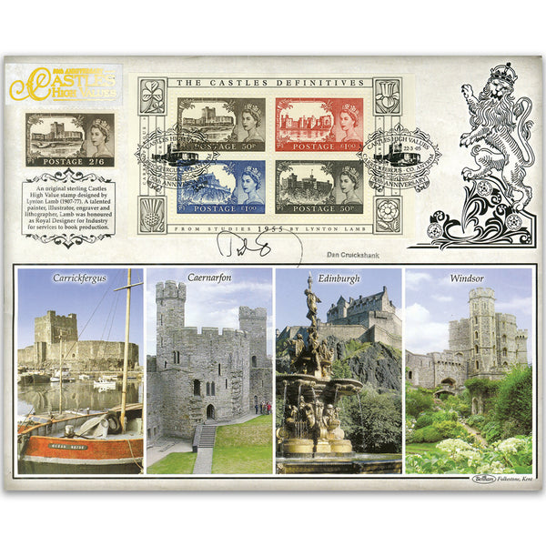 2005 Castles High Values 50th M/S BLCS - Signed by Dan Cruickshank