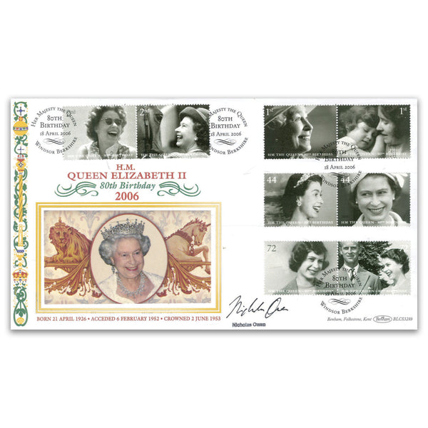 2006 Queen's 80th Birthday BLCS 2500 - Signed by Nicholas Owen