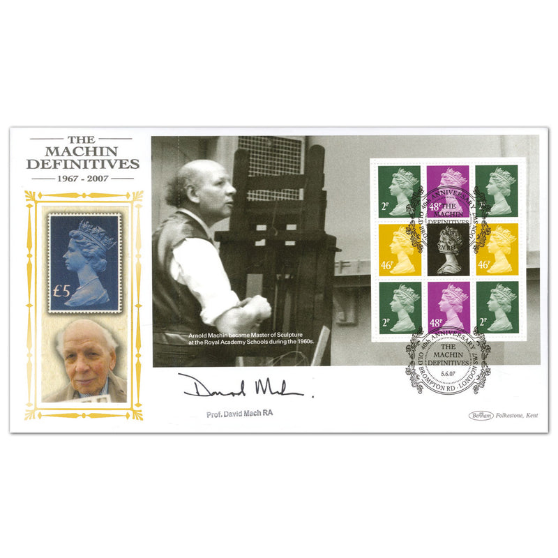 2007 Machin Definitives 40th PSB BLCS - Pane 4 - Signed by Professor David Mach RA