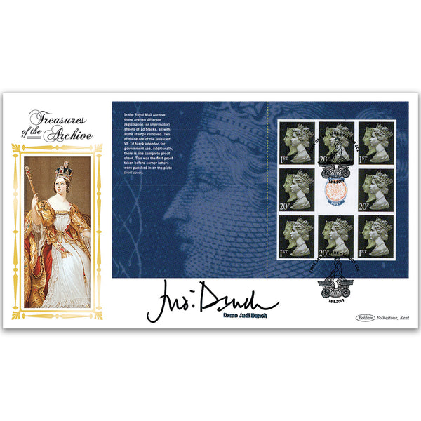 2009 Treasures of Archive PSB BLCS (Pane 1) Signed Dame Judi Dench