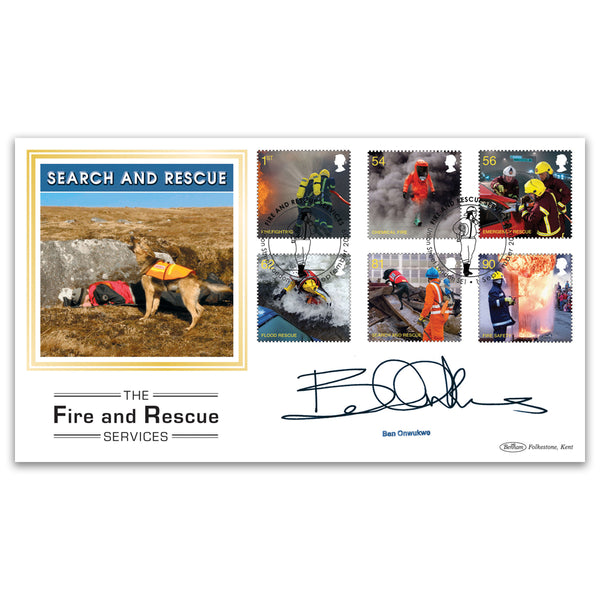 2009 Fire and Rescue Stamps BLCS 5000 Signed Ben Onwukwe