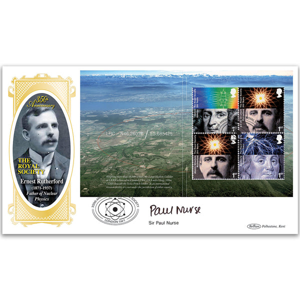 2010 The Royal Society 350th PSB Pane Signed Sir Paul Nurse