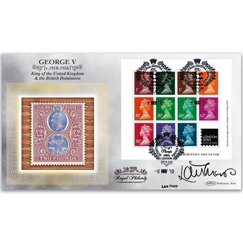 2010 Festival of Stamps Jeffrey Matthews Souvenir Sheet BLCS 2500 - Signed by Lars Tharp