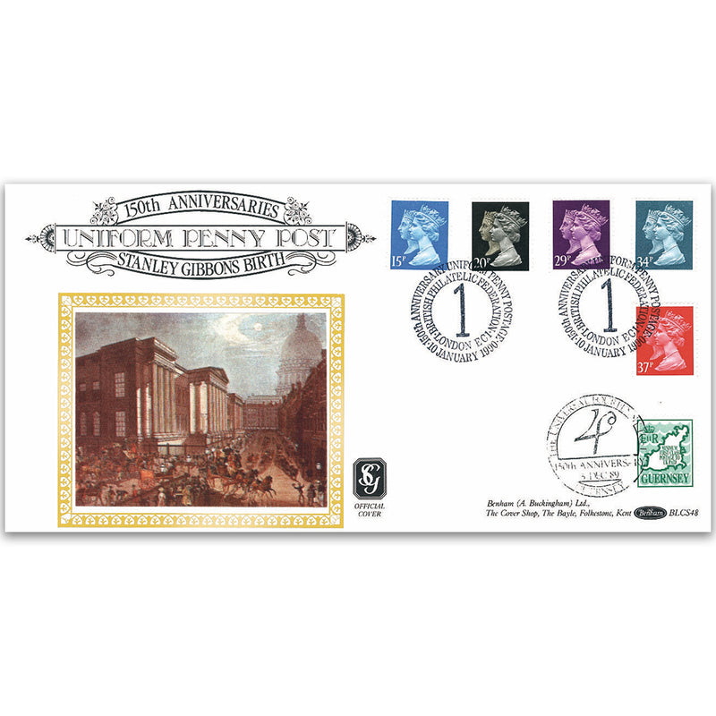 1990 Penny Black Anniversary BLCS - Doubled Guernsey