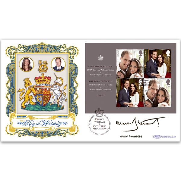 2011 Royal Wedding M/S BLCS 2500 - Signed by Alastair Stewart OBE