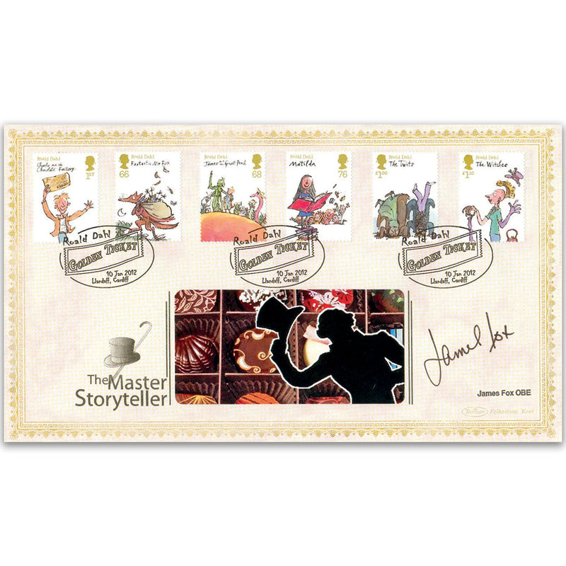 2012 Roald Dahl Stamps BLCS 2500 - Signed by James Fox OBE