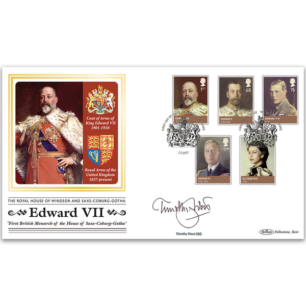 2012 House of Windsor Stamps BLCS 2500 - Signed by Timothy West CBE