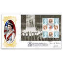 2012 Diamond Jubilee PSB Cover 4 Pane 4 Mixed Machin - Signed Annie Bullen
