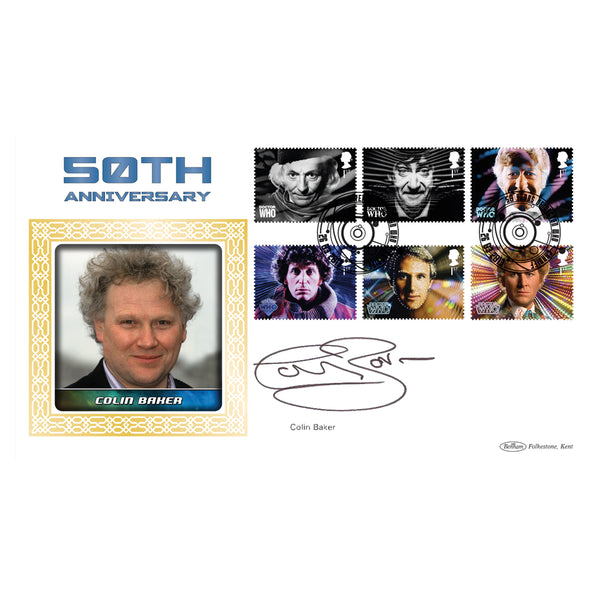 2013 Doctor Who Stamps BLCS 2500 Cover 1 Signed Colin Baker