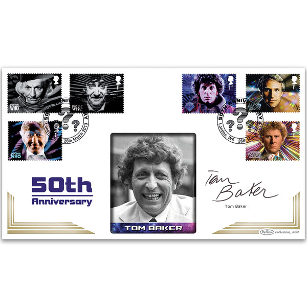 2013 Doctor Who Stamps BLCS 5000 Cover 1 - Signed Tom Baker