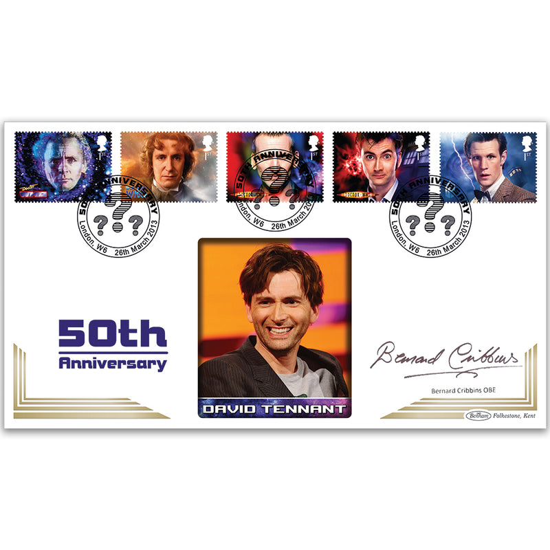 2013 Doctor Who 50th Anniversary Stamps BLCS 5000 Cover 2 - Signed Bernard Cribbins OBE
