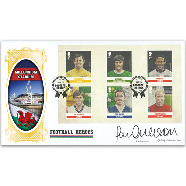 2013 Football Heroes PSB Cover 2 (P3) F/Ball x 6 Banks - Signed by Paul Merson