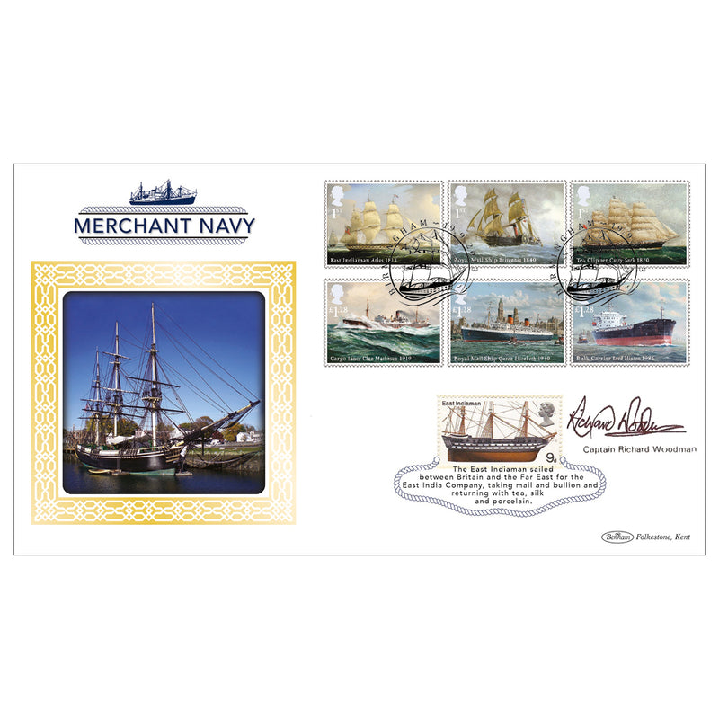 2013 Merchant Navy Stamps BLCS 2500 - Signed by Captain Richard Woodman