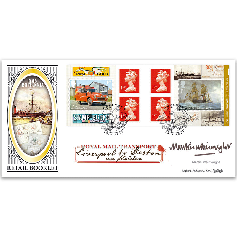2013 Royal Mail Transport Retail Booklet BLCS 5000 - Signed Martin Wainwright