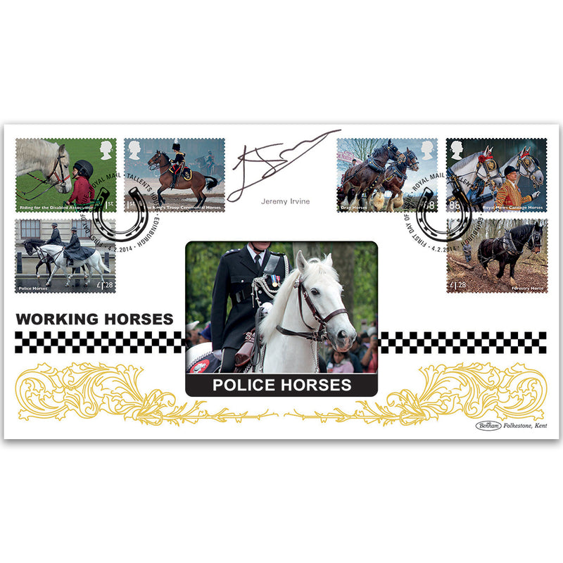 2014 Working Horses Stamps BLCS 2500 - Signed Jeremy Irvine