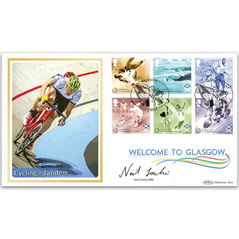 2014 Commonwealth Games Stamps BLCS 5000 - Signed Neil Fachie MBE