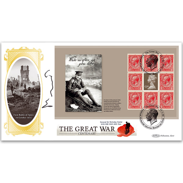 2014 The Great War PSB BLCS - Cover 3 - (P3) 1.00 Pane - Signed by General Carter